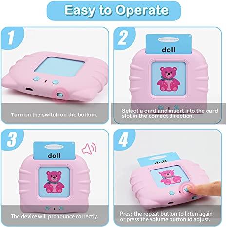 Flash Cards-Talking Toy Flash Card for Kids Language Re-Chargeable Education Machine