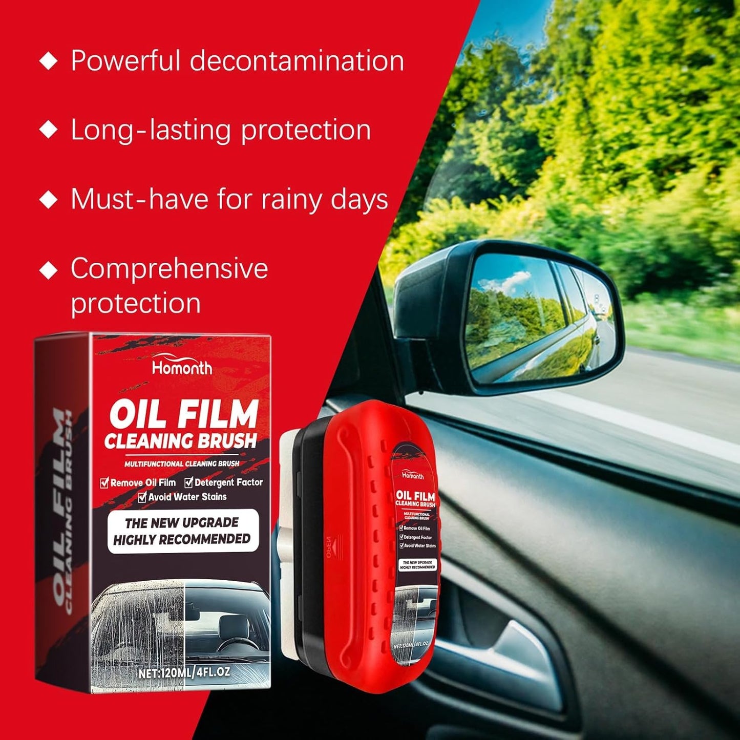 🚗Automotive Oil Film Cleaning Brush 🛠️, Glass Cleaning Board 🧼