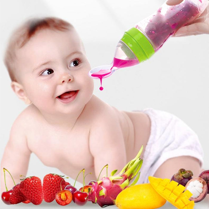 MAGICAL BABY SQUEEZY SILICONE SPOON BOTTLE LAST DAY 50% OFF